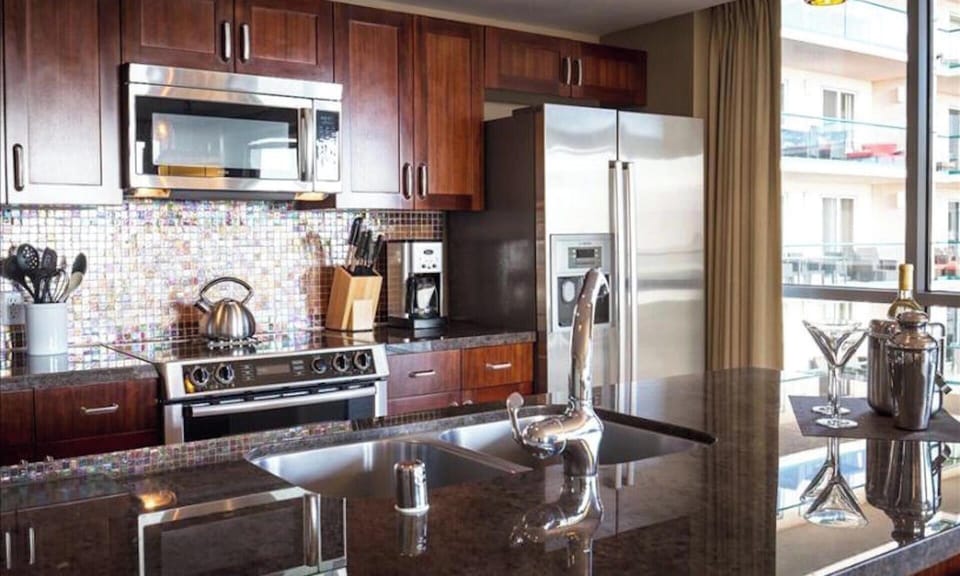 Enjoy cooking in our full kitchen