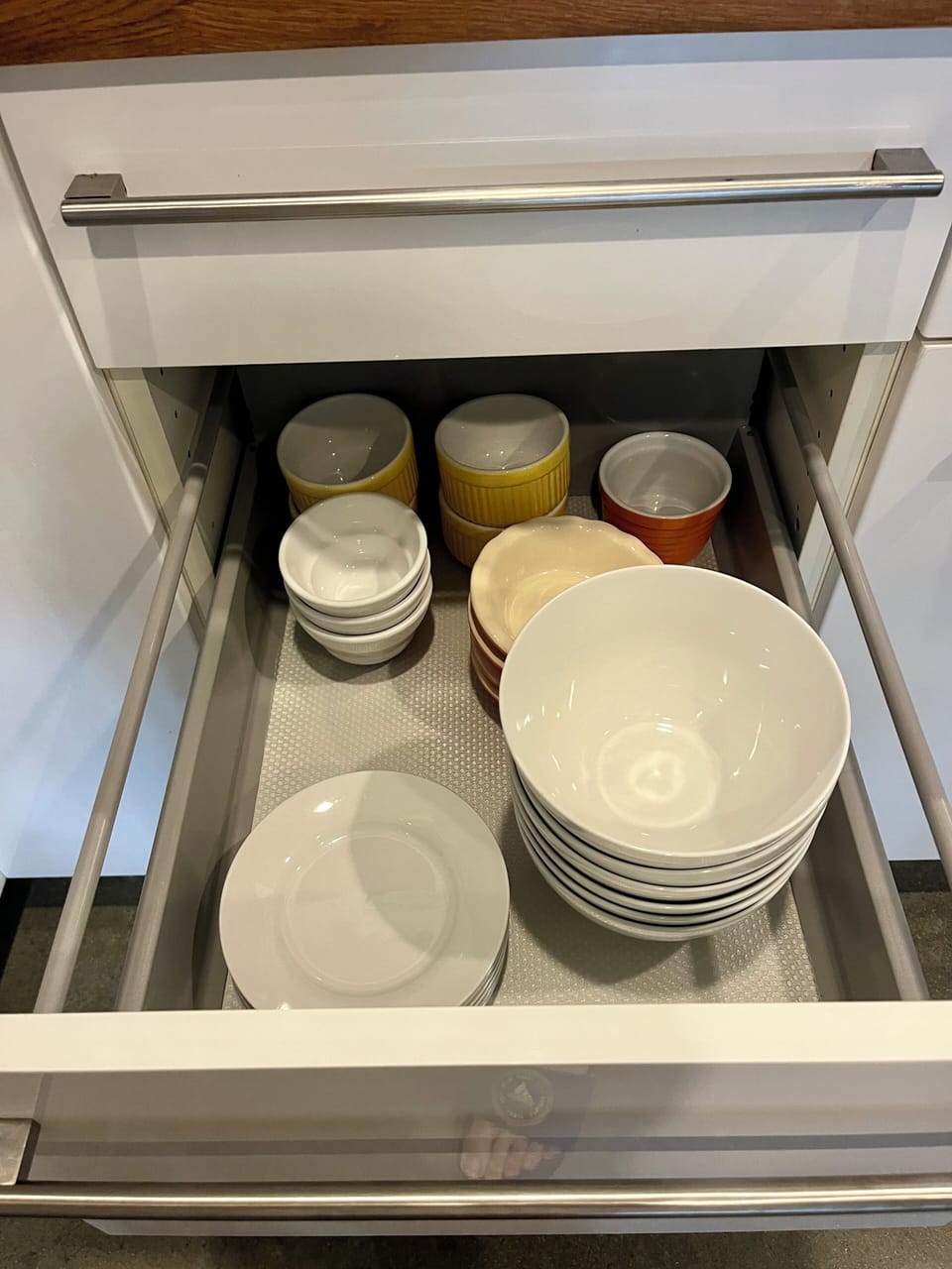 Some of the dishware, there are pots and pans of course as well.