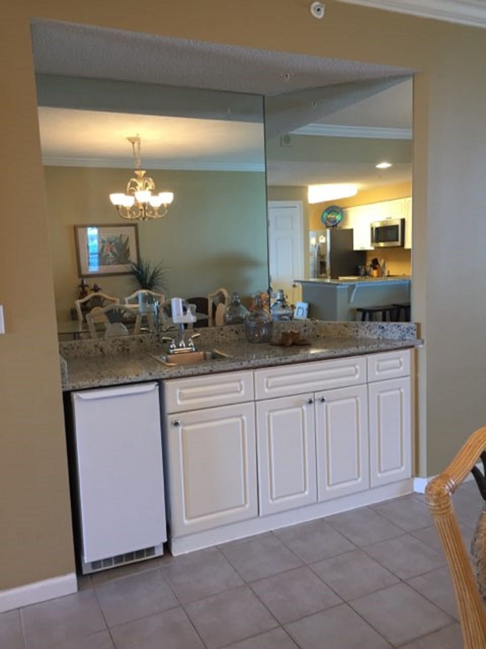 Bar with ice-maker and sink