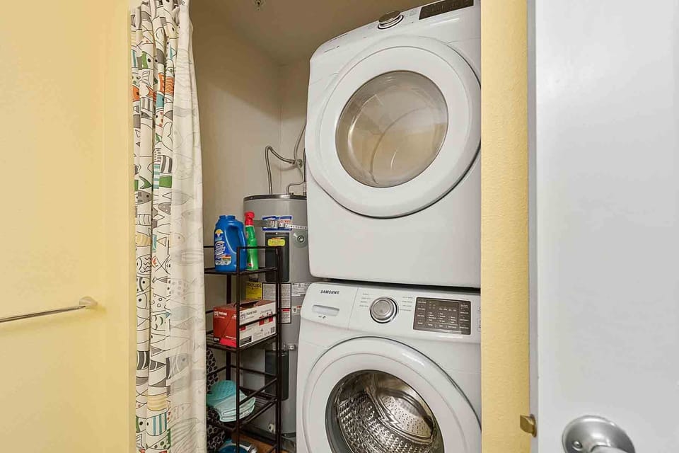 Bathroom 2 - Stacked Washer and Dryer in 2nd bathroom - Laundry Detergent Provided