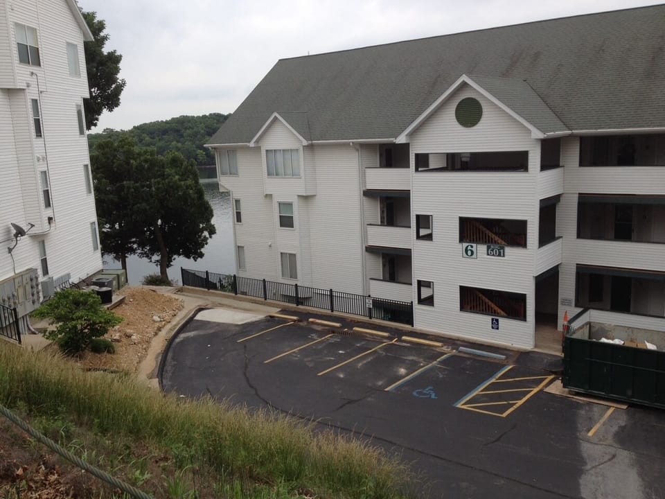 Your view upon arriving at Building 6.