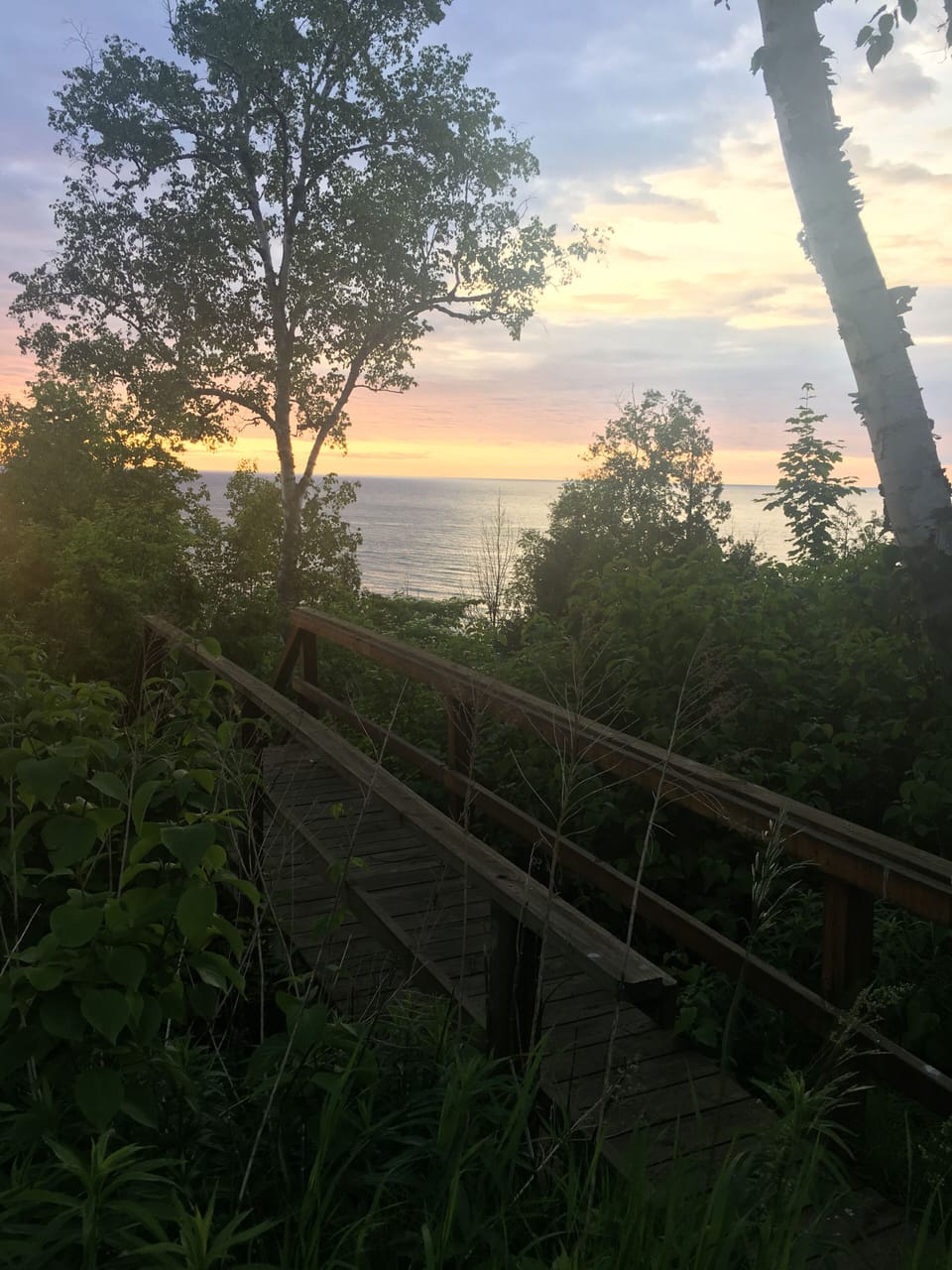 Stairs heading down to the beach