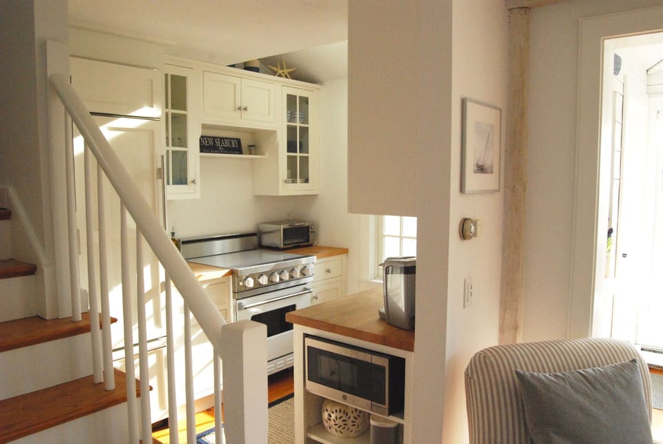 View into newly renovated custom kitchen.
