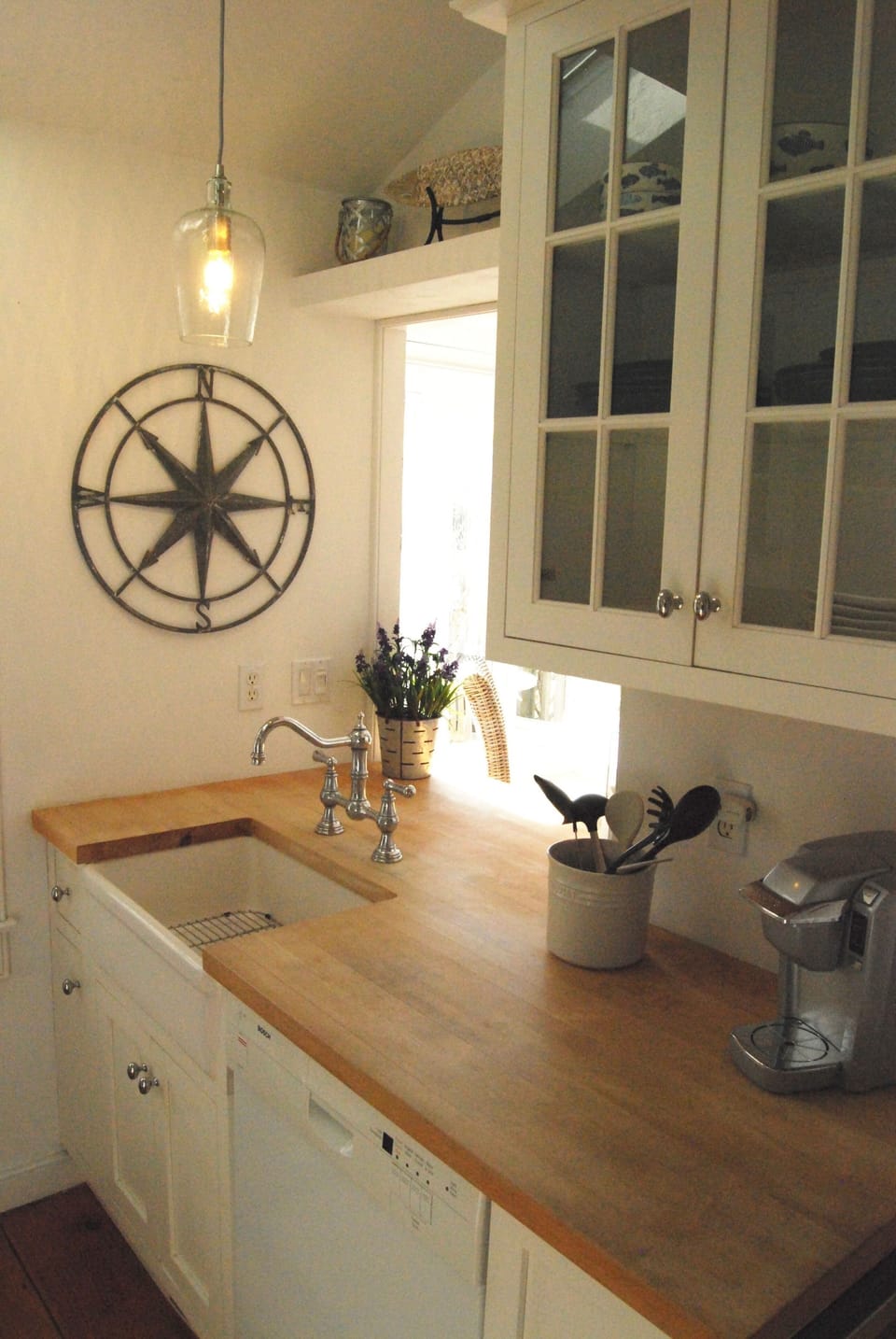 Hand-finished wood counter tops.