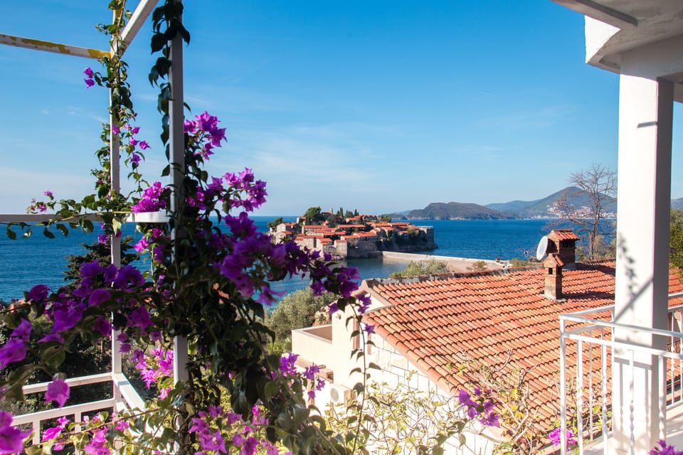 View on Sveti Stefan from Balcony.