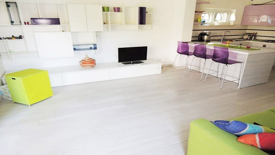 Living area tv set with air conditioning/heating double sofa bed sorrento coast