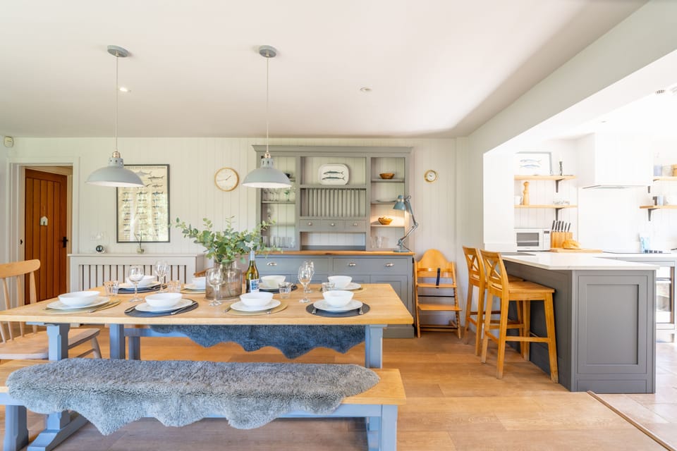 Dining area and kitchen