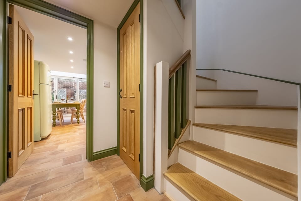 Ground floor: Stairs to the first floor
