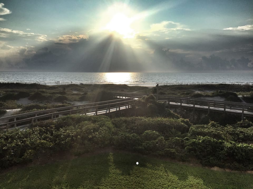 Sunrise from Private Balcony Off Master Bedroom