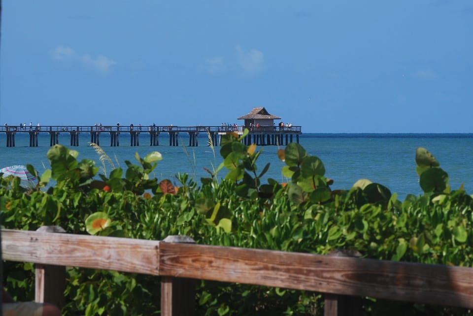 Naples pier a short stroll down the beach