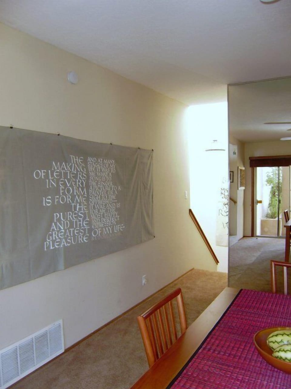 Our home is three story. Our dining room has entertained many happy gatherings!