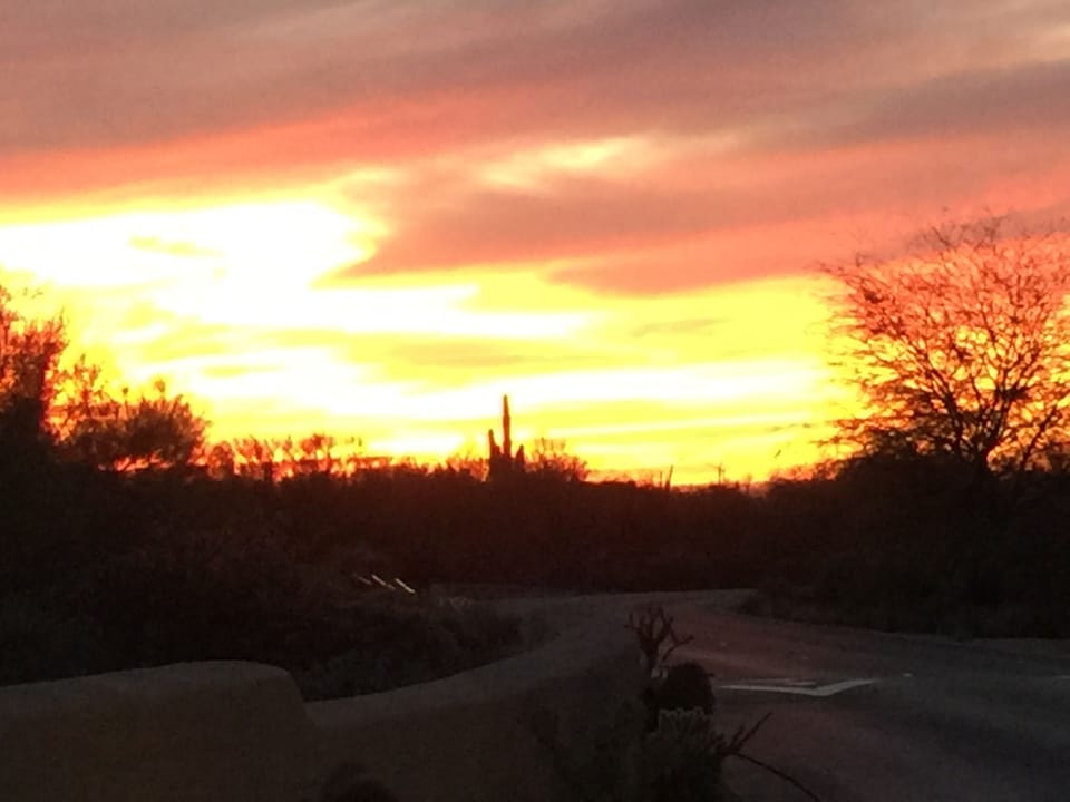 Sunset view from the patio