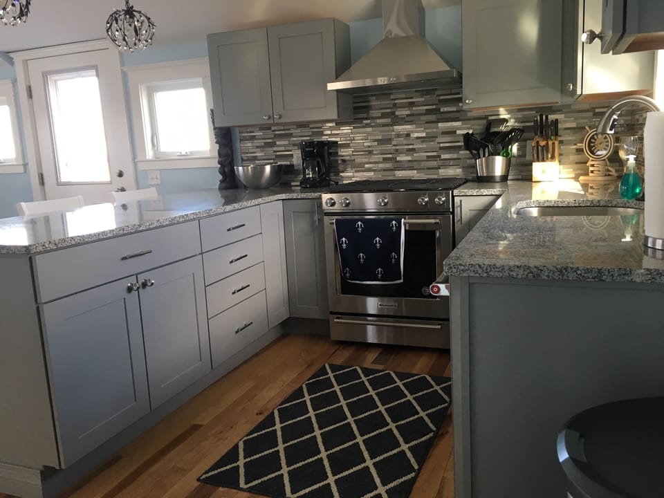 New kitchen with all new stainless steel appliances and granite countertops