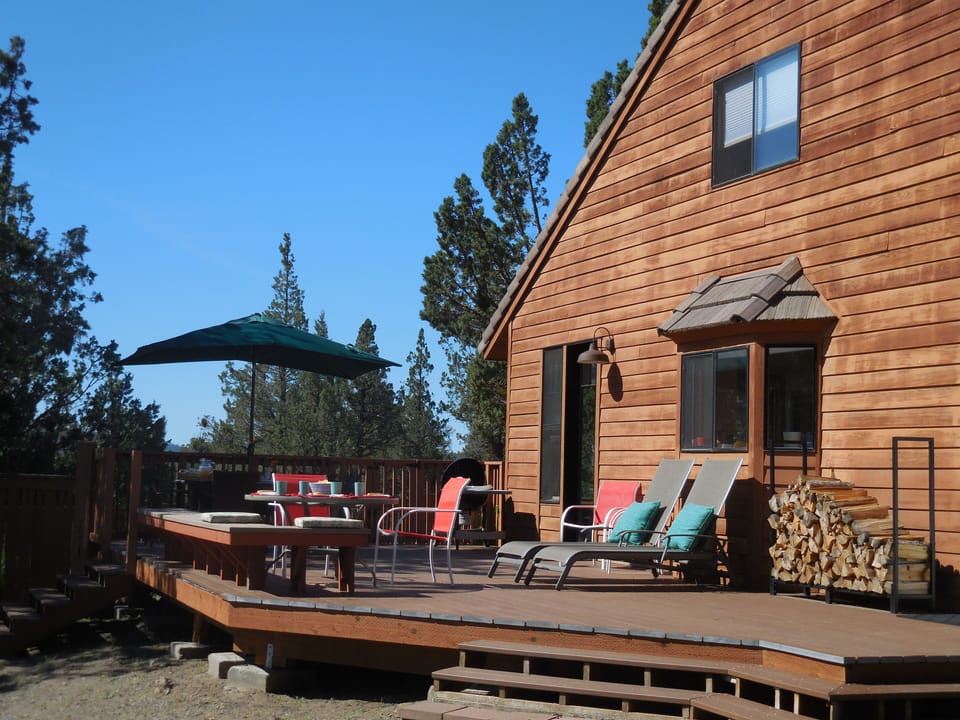 Big deck for spring, summer, fall enjoyment!