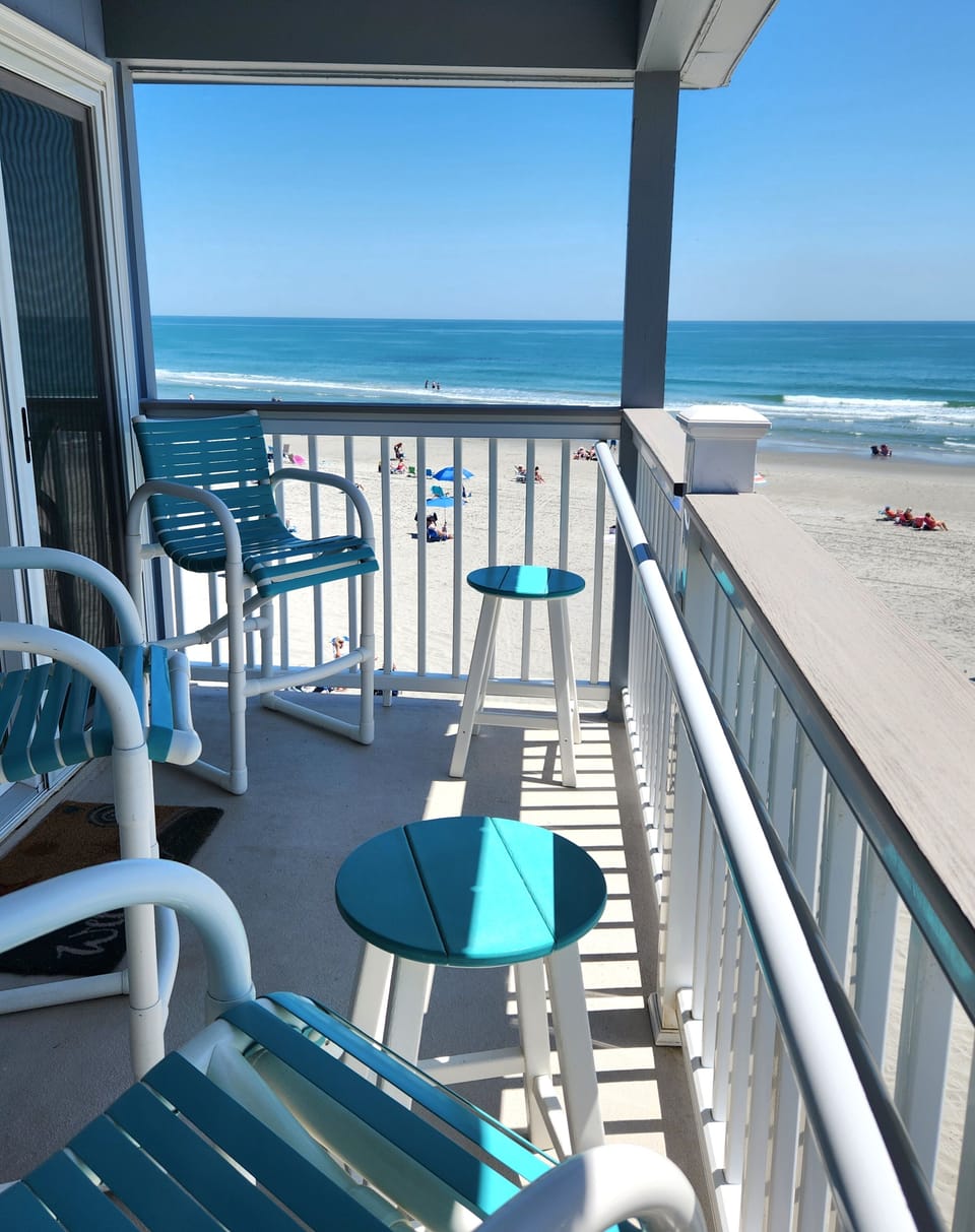 Balcony overlooking beach
