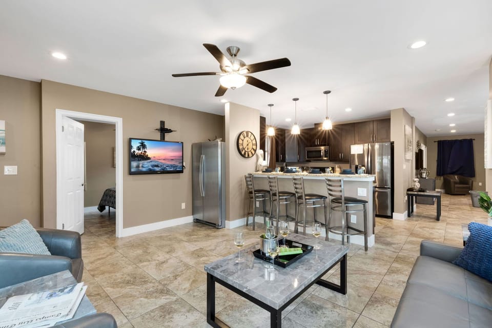 Built to feed a crowd, this home features a unique setup to handle large meal prep.