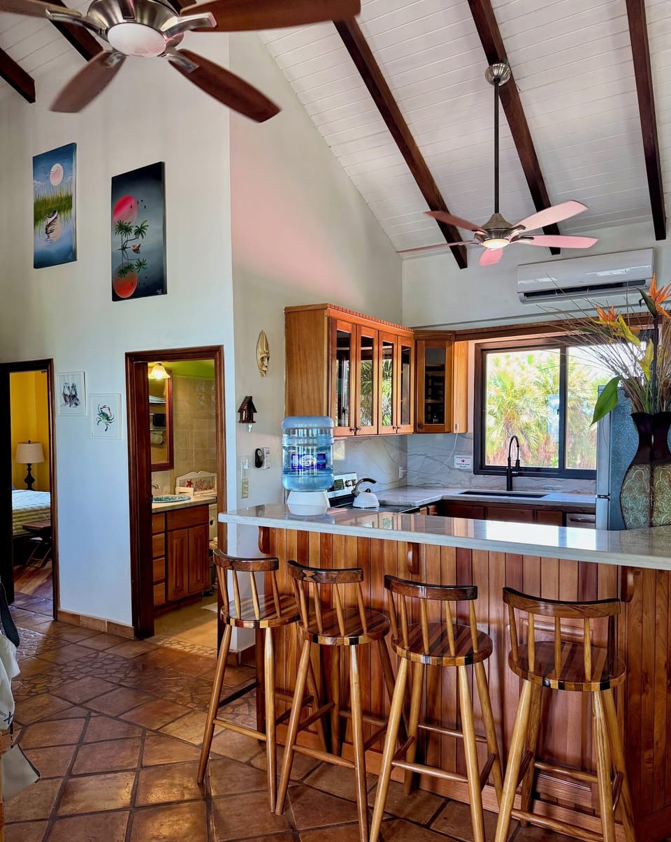 Open, fully equipped Kitchen.