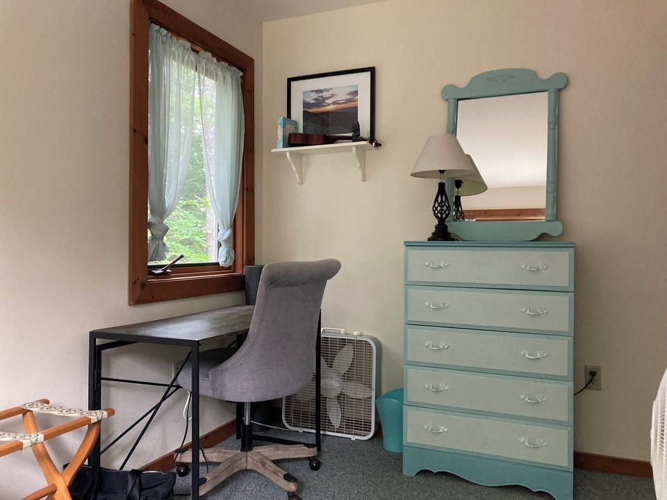 Twin room has desk for worker bees. 