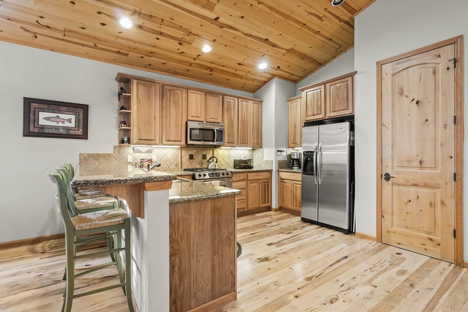 Kitchen with Breakfast Bar:North Lake Tahoe Vacation Lodge