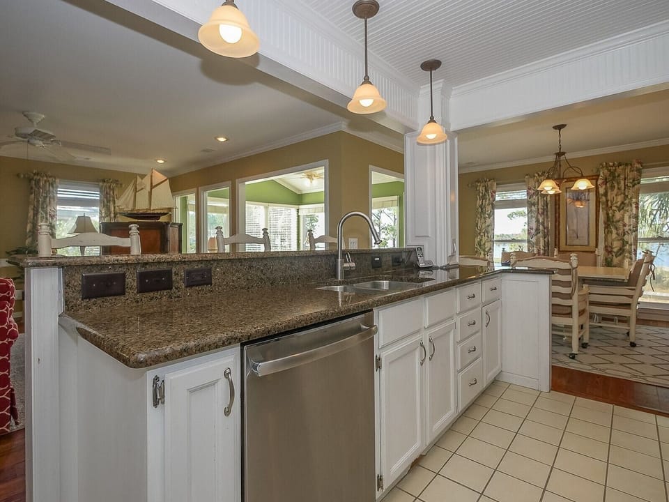 Kitchen Opens to Dining Area at 31 Lands End Road