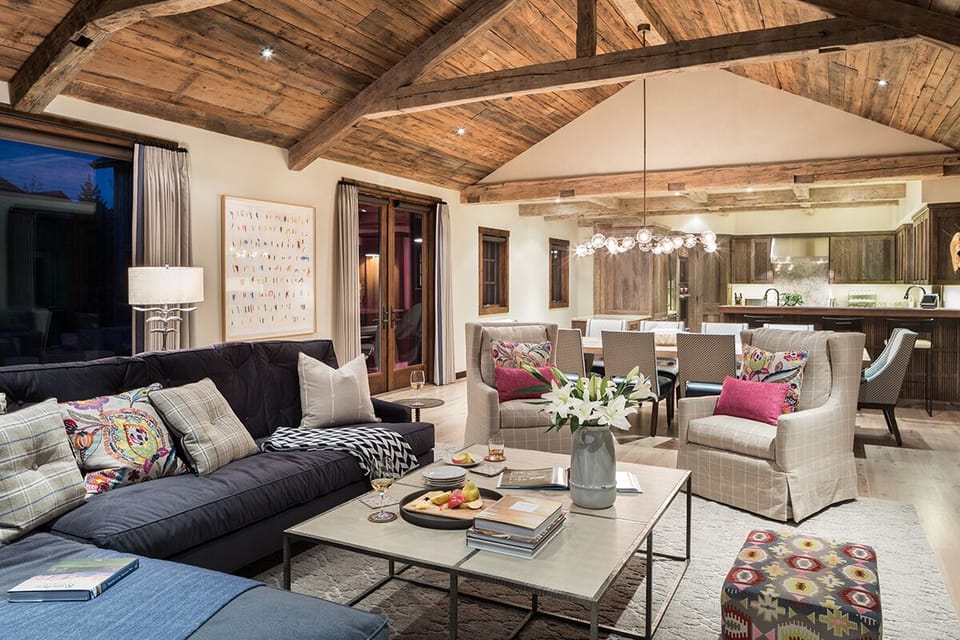 Great Room - Four Pines 14 - Teton Village, WY - Luxury Villa Rental