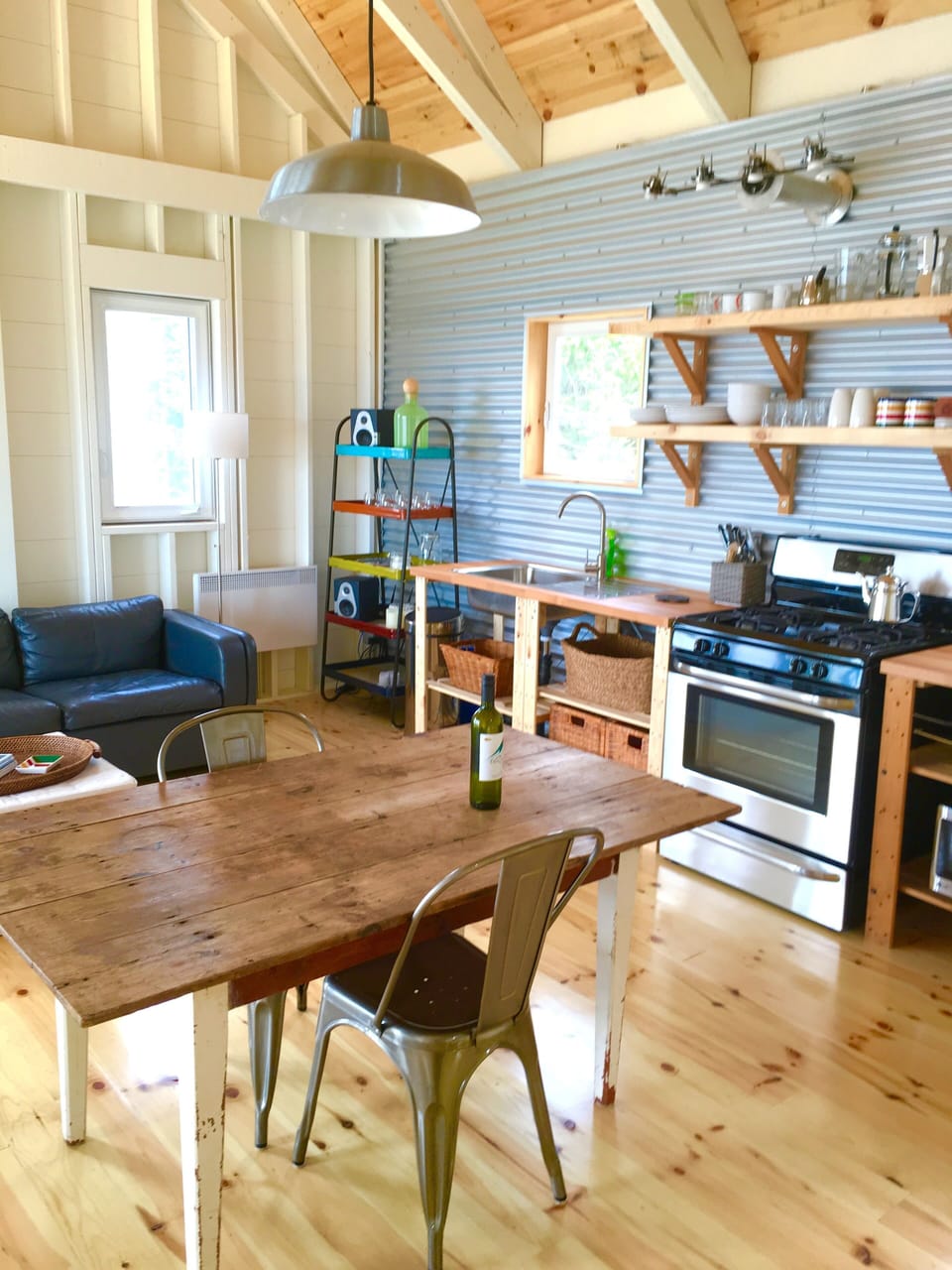 view of kitchen- gas stove and everything you need.