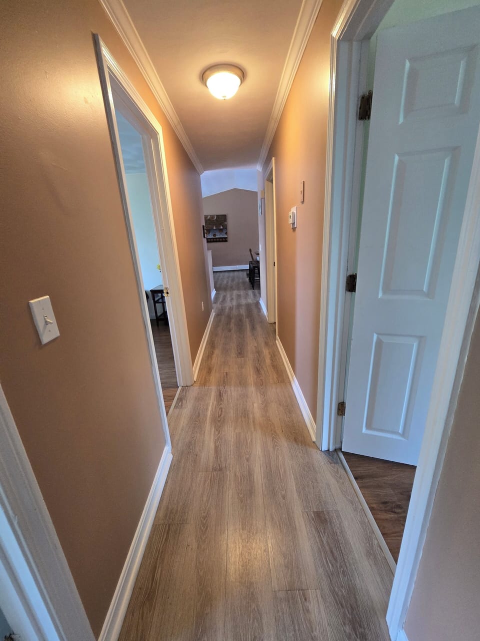 upper stairs hallway leads to bedrooms
