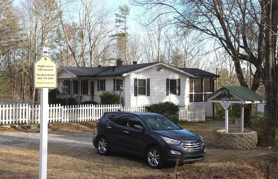 Large parking area for cars & boat trailers. Guests love our 2 acre mini estate.