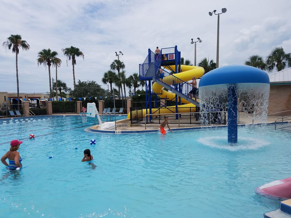 FREE access to Heated Slide Pool across street 2.5 blocks walk