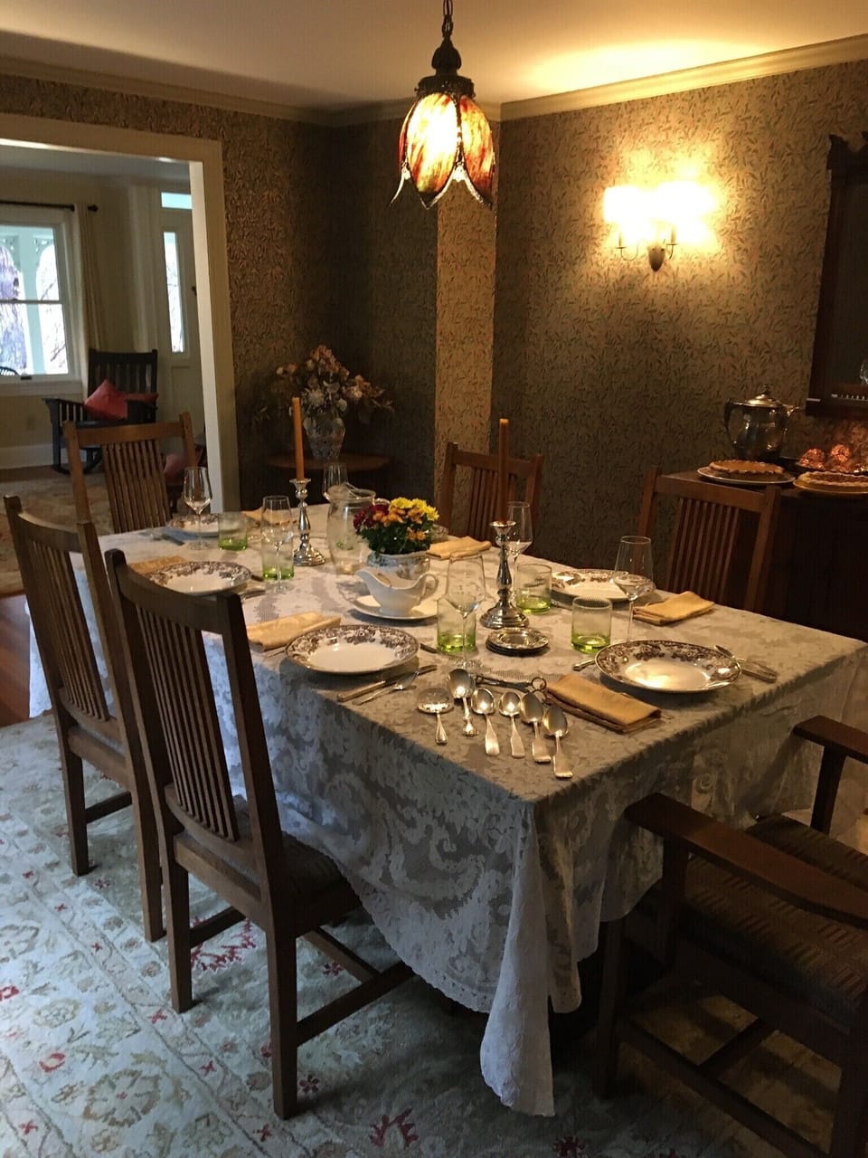 Dining room on Thanksgiving