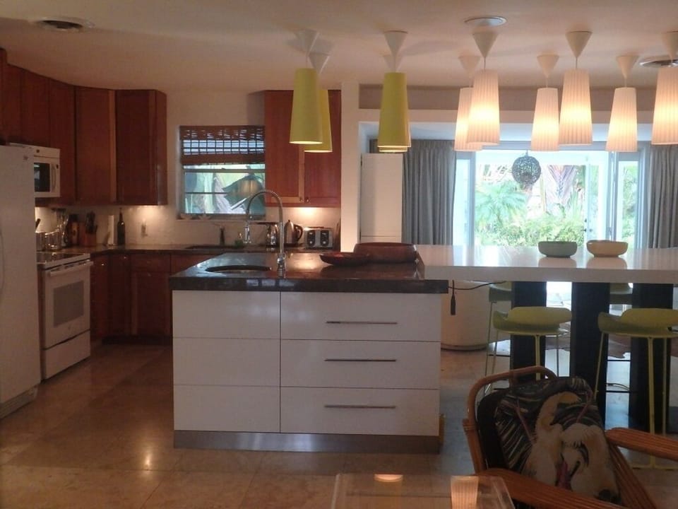 Kitchen even includes a wine fridge