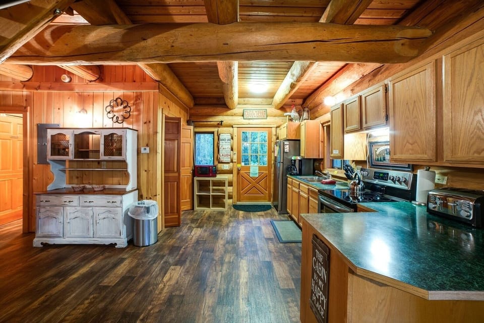 View into kitchen