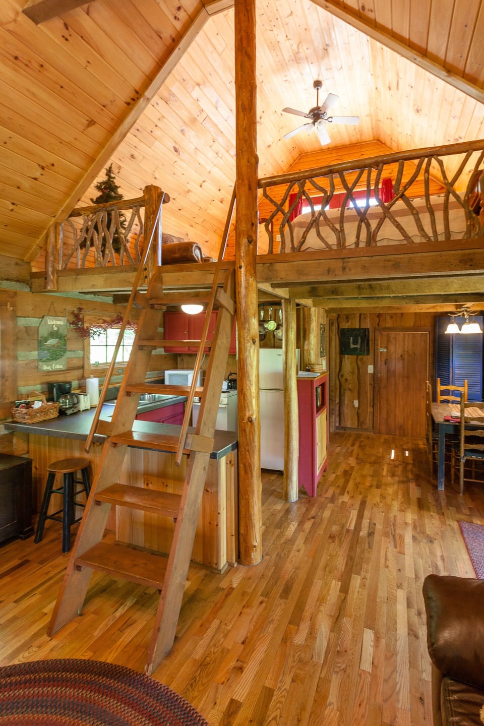 ladder to loft bedroom...