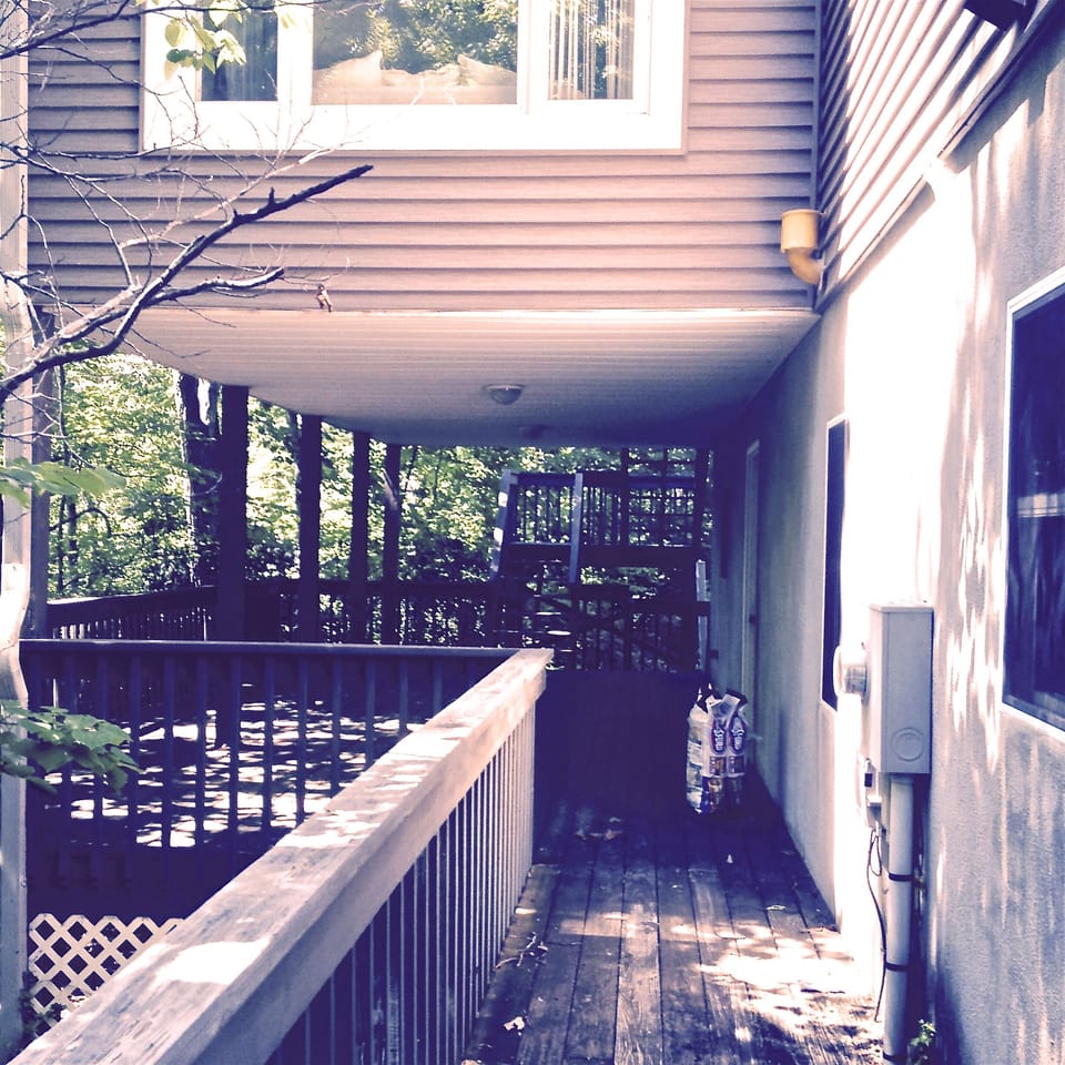 Large deck on first level perfect for family  BBQ's.