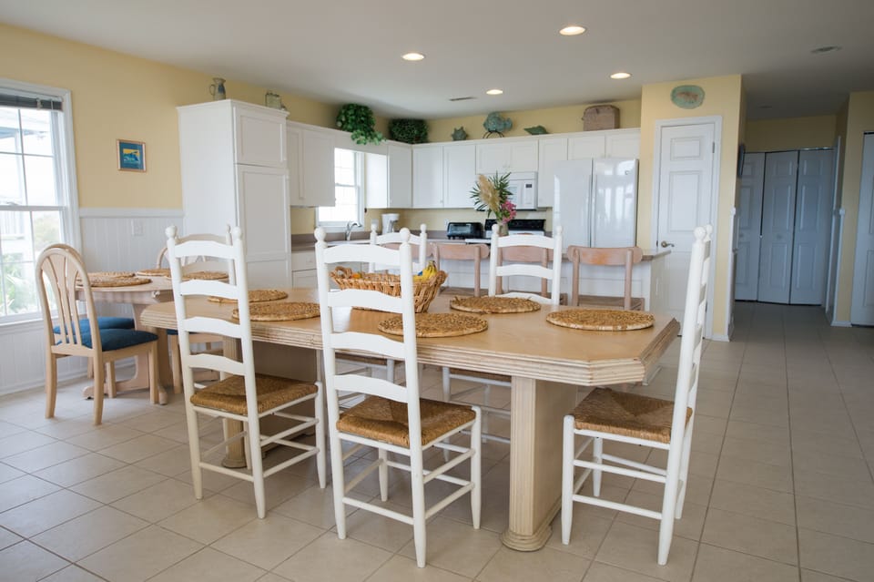 dining area and kitchen