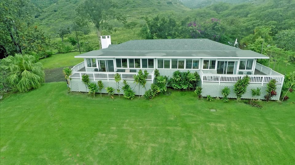 Aerial View of the Home and Front Lawn