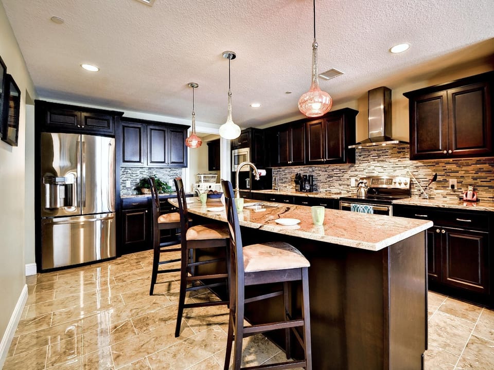 Modern kitchen has all the conveniences of home.