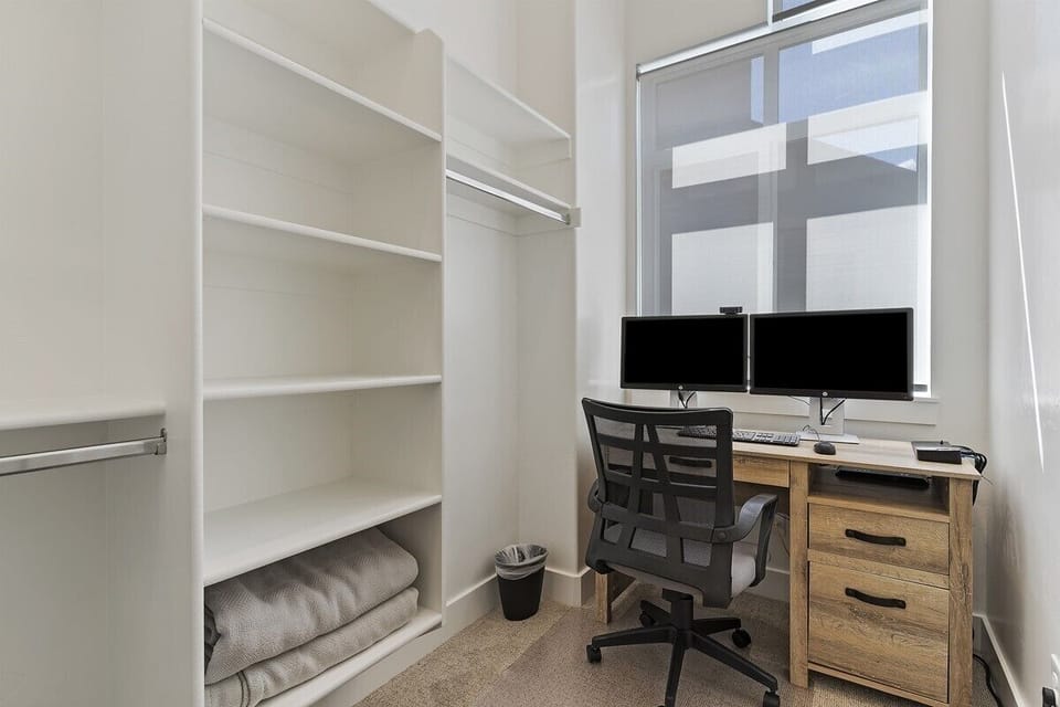 Work Space in Master Bedroom closet