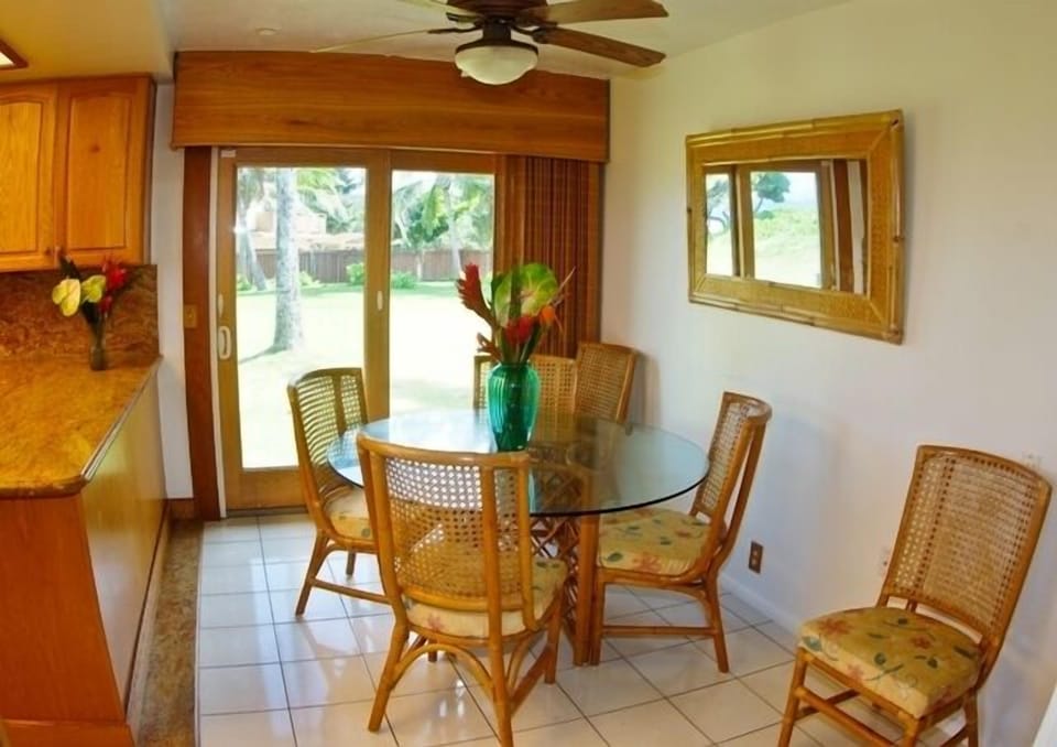 breakfast table by kitchen
