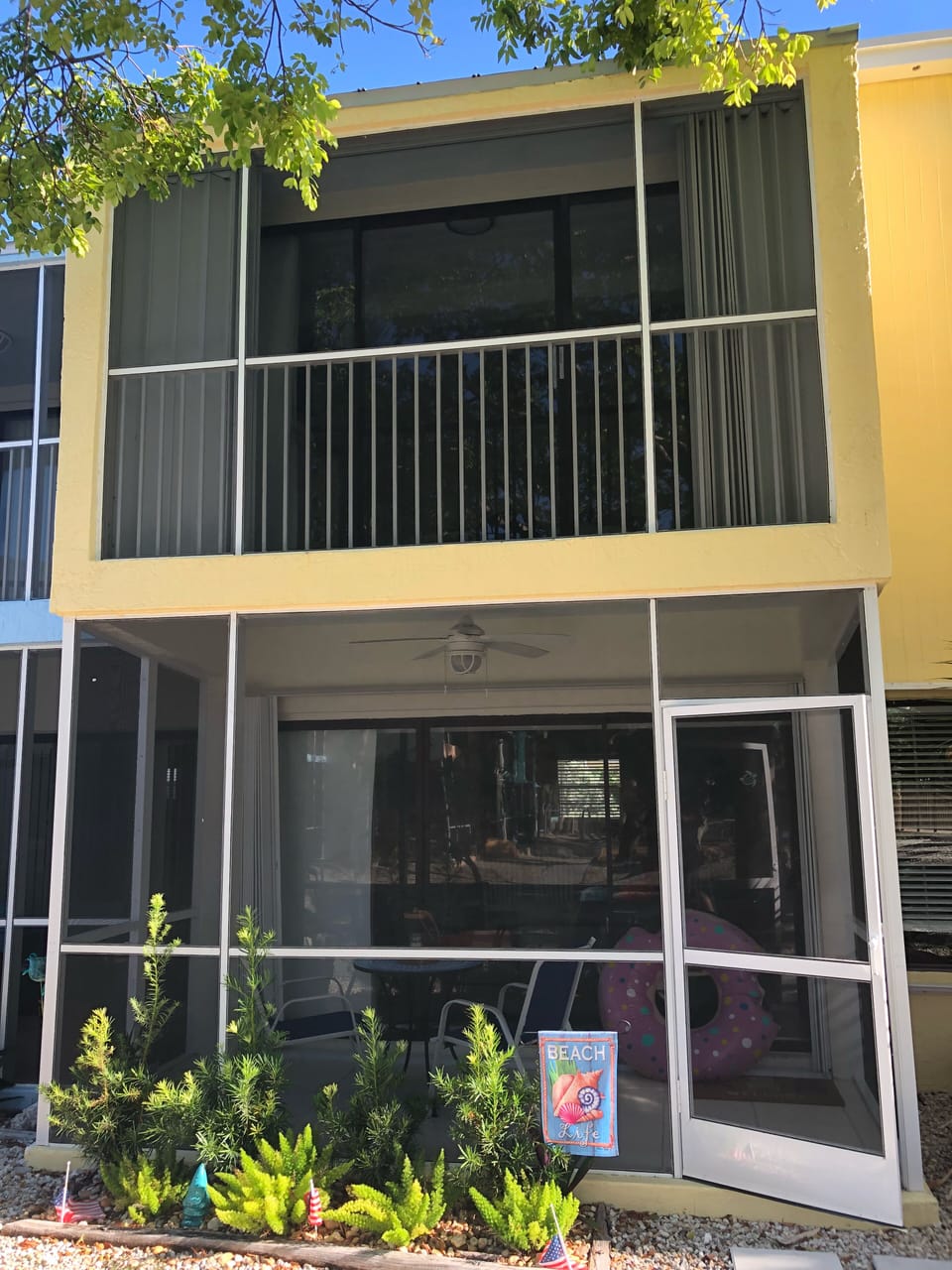 Back of Unit with screened porch 