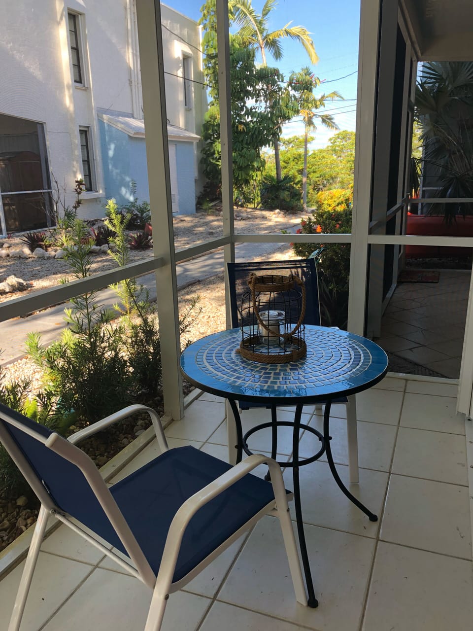 Back patio for morning coffee