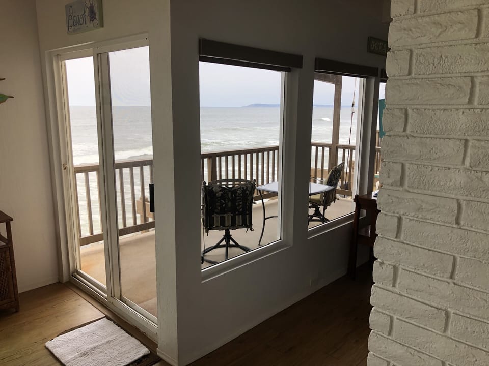 Balcony overlooking Pacific Ocean