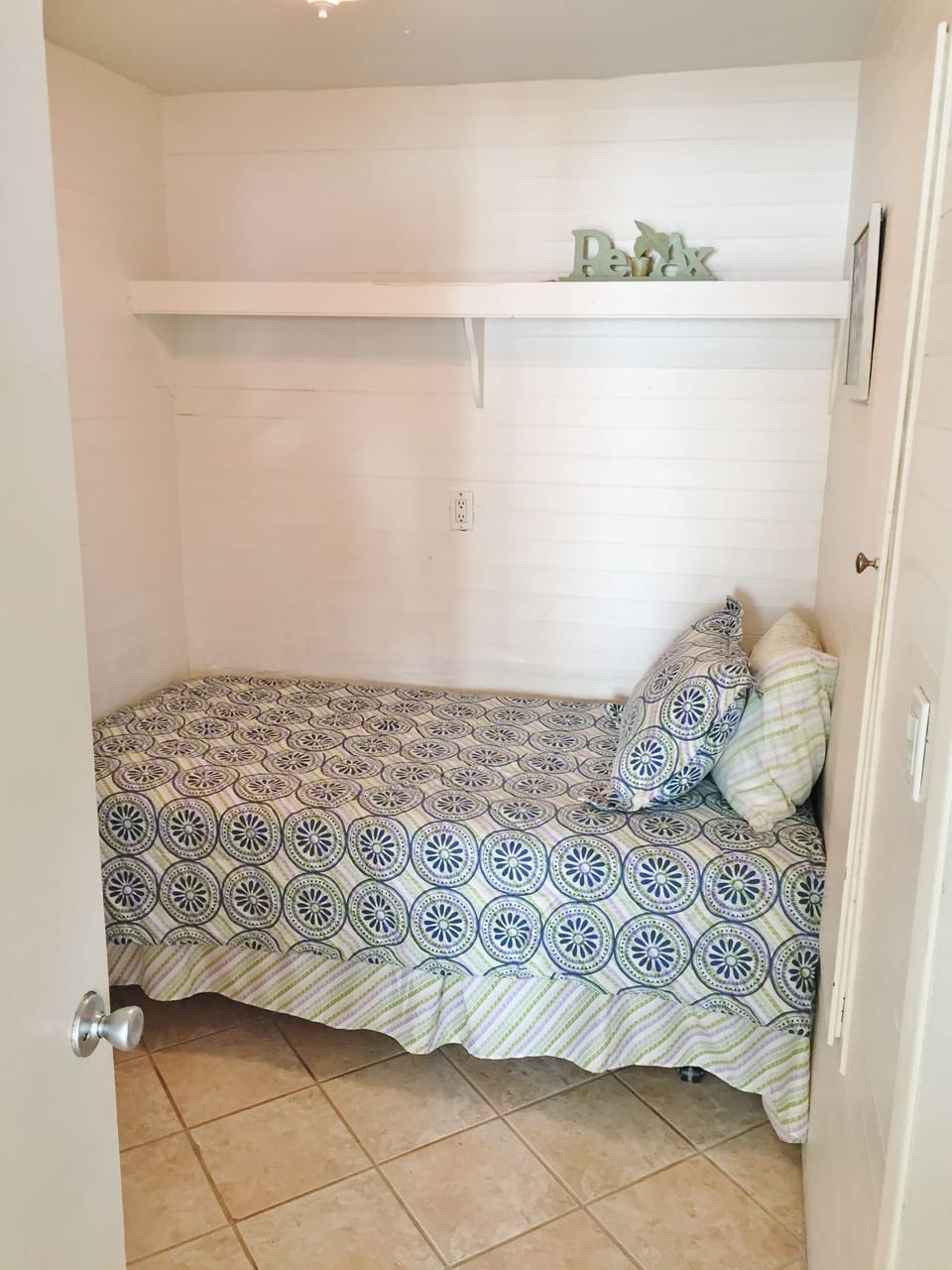 Bed in "galley way"
