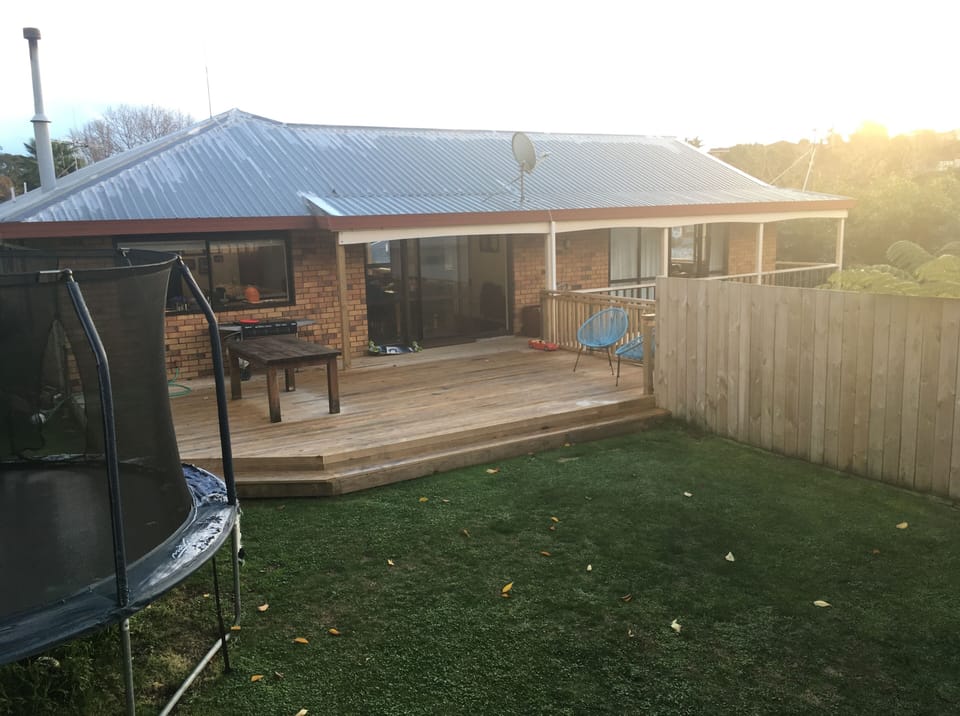 Deck and Backyard