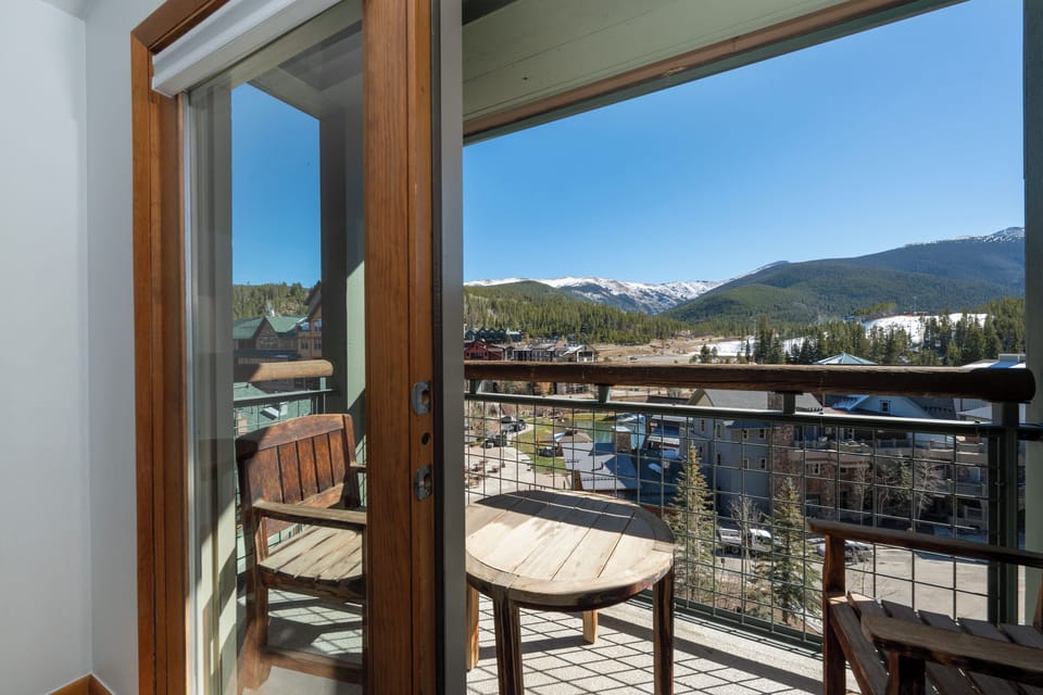 Balcony - Balcony off living room with truly amazing views of The Village & The Continental Divide