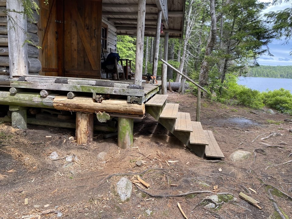 new steps, replacment log