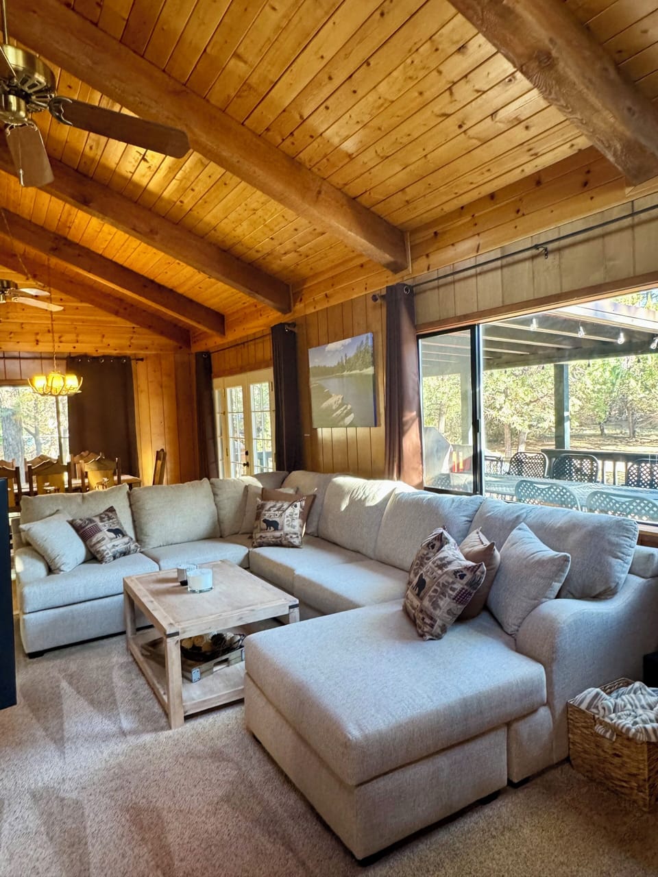 Open concept Great Room with a cozy fireplace ready for family movie nights