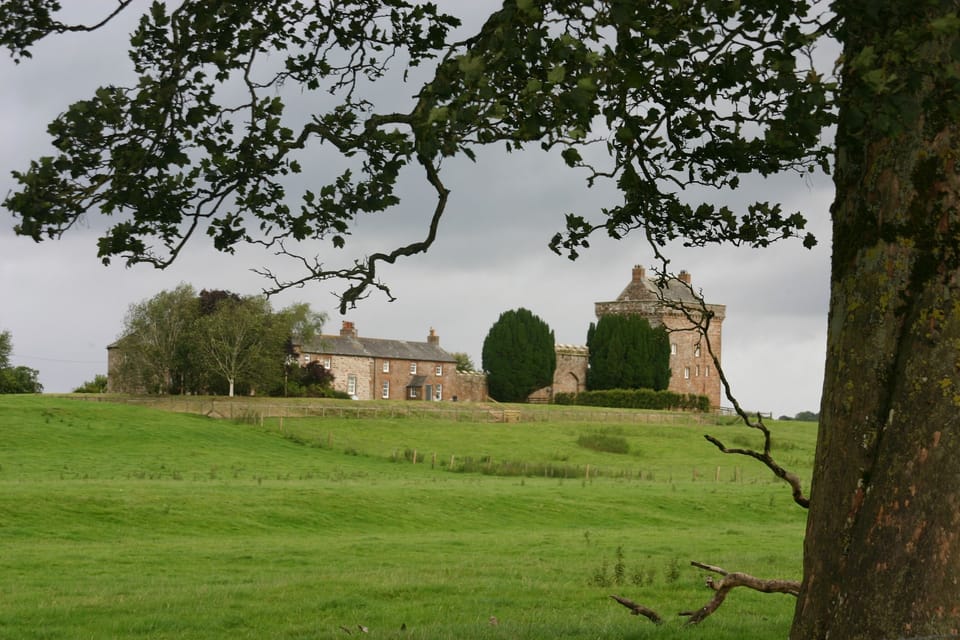 Kirkandrews House from the River Esk