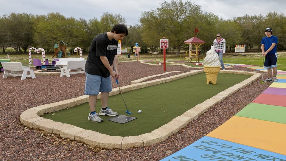 Sweet-themed custom made mini golf course on your own 5 private acres