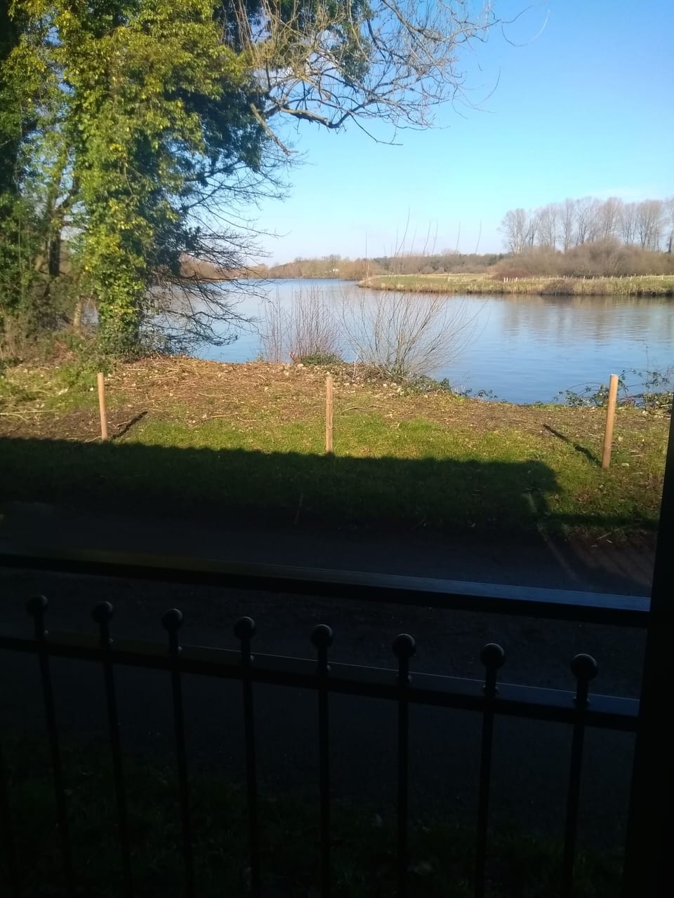View down the river from the living room 